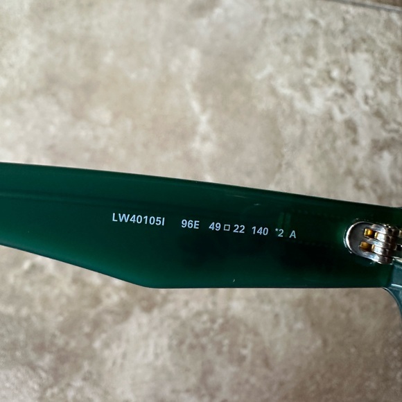 NWT Loewe Dark Green Sunglasses with Gold Logo - Picture 6 of 6